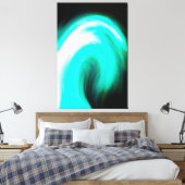 Toile Blue Galactic Wave Stretched Canvas Print (Insitu(Chambre))