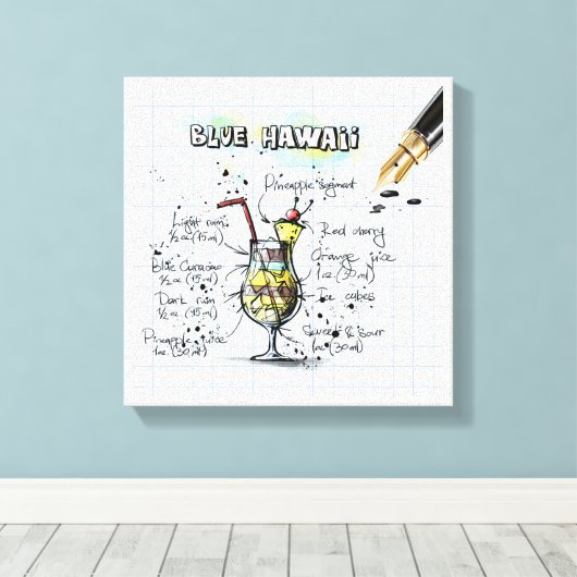 Toile Blue Hawaii (Insitu (Plancher de Bois))