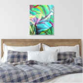 Toile Blue Hawaii Tropical leaf folios art (Insitu(Chambre))