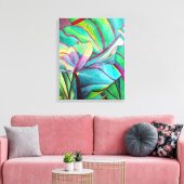Toile Blue Hawaii Tropical leaf folios art (Insitu(Salon))
