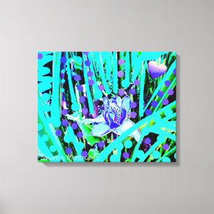 Toile Blue Heart Moon & Wonder Blue Rose Canvas Imprimer