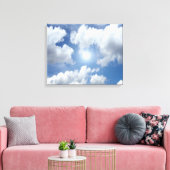 Toile Blue Heaven Nuages + vos idées (Insitu(Salon))