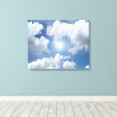 Toile Blue Heaven Nuages + vos idées (Insitu (Plancher de Bois))