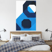 Toile Blue Hexagon Art (Insitu(Chambre))
