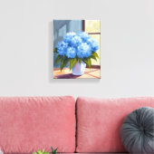 Toile Blue Hydrangea Bouquet Floral Peinture (Insitu(Salon))