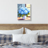 Toile Blue Hydrangea Bouquet Floral Peinture (Insitu(Chambre))