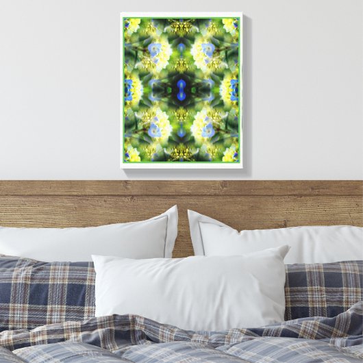 Toile Blue Hydrangea Flower Abstrait (Insitu(Chambre))