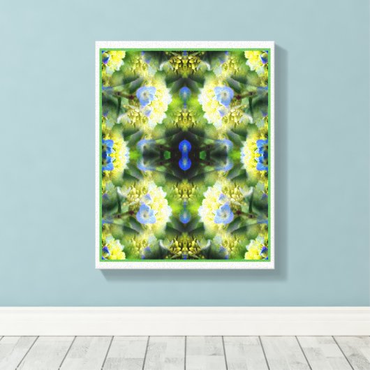 Toile Blue Hydrangea Flower Abstrait (Insitu (Plancher de Bois))