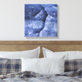 Toile Blue Ice Chrack Art Abstrait (Insitu(Chambre))