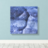 Toile Blue Ice Chrack Art Abstrait (Insitu (Plancher de Bois))