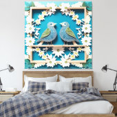 Toile Blue Jay Birds Papier Art (Insitu(Chambre))