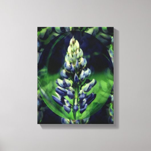 Toile Blue Lupine Abstraite Flower Art (Recto)