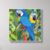 Toile Blue macaws (Recto)