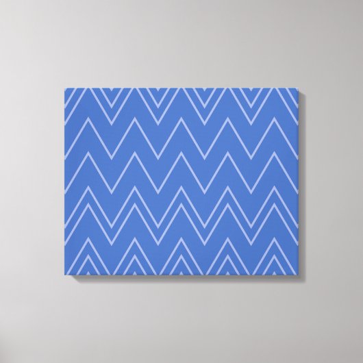 Toile Blue, moderne, simple, cool, trendy zigzag (Recto)