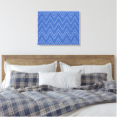 Toile Blue, moderne, simple, cool, trendy zigzag (Insitu(Chambre))