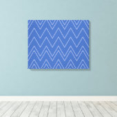 Toile Blue, moderne, simple, cool, trendy zigzag (Insitu (Plancher de Bois))