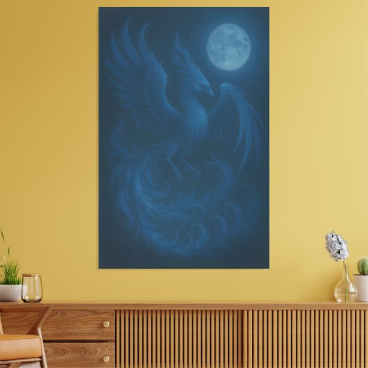 Toile Blue Moon Phoenix · Fine Art Canvas Print (Insitu(Salon))