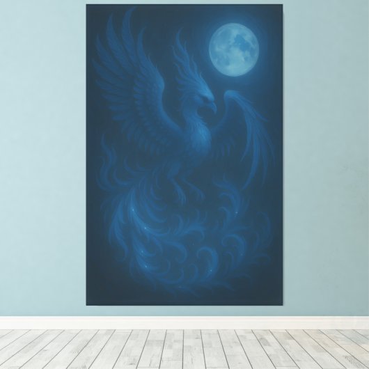 Toile Blue Moon Phoenix · Fine Art Canvas Print (Insitu (Plancher de Bois))