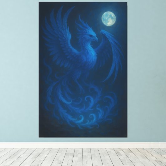 Toile Blue Moon Phoenix · Fine Art Canvas Print (Insitu (Plancher de Bois))