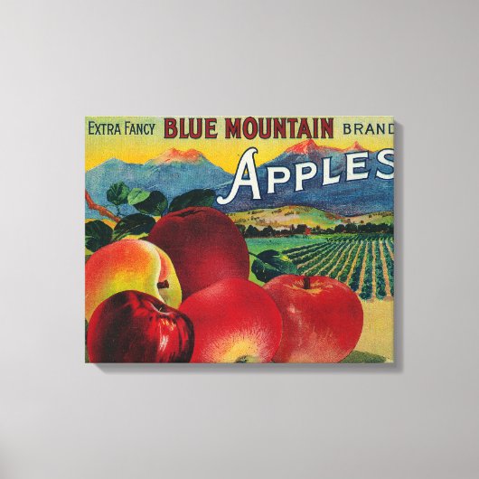Toile Blue Mountain Apple Crate LabelCove, OU (Recto)