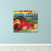 Toile Blue Mountain Apple Crate LabelCove, OU (Insitu (Plancher de Bois))