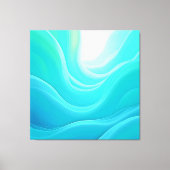 Toile Blue Ocean Serenity Waves Abstrait Design (Recto)