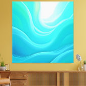 Toile Blue Ocean Serenity Waves Abstrait Design (Insitu(Salon))