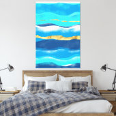 Toile Blue Ocean Waves Contemporain Abstrait Seascape (Insitu(Chambre))
