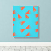 Toile Blue, orange, vibrant, trendy geometric pattern (Insitu (Plancher de Bois))
