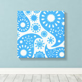 Toile Blue Paisley. (Insitu (Plancher de Bois))