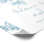 Toile blue Paris advies en wensen voor Passen getr Poster (Hoek)