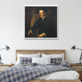 Toile Blue Portrait of Nikola Tesla - Canvas Print (Insitu(Chambre))