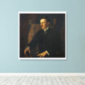 Toile Blue Portrait of Nikola Tesla - Canvas Print (Insitu (Plancher de Bois))