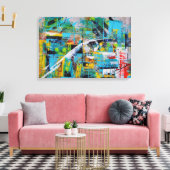 Toile Blue Reliefs (Insitu(Salon))