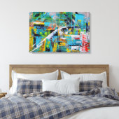 Toile Blue Reliefs (Insitu(Chambre))