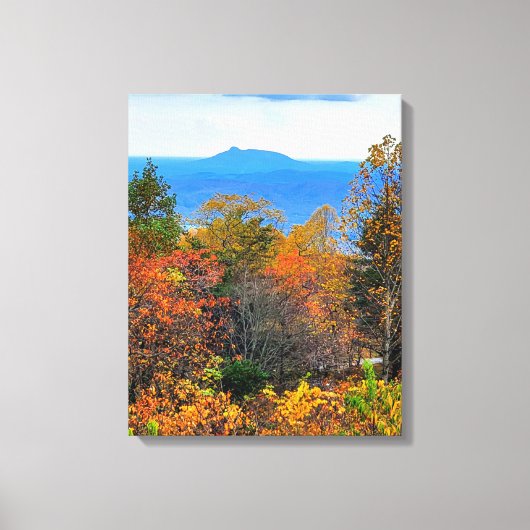 Toile Blue Ridge Parkway Fall Vue sur Pilot Mountain (Recto)