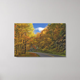 Toile Blue Ridge Parkway sinuant à travers les couleurs 