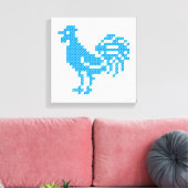 Toile Blue Rooster (Insitu(Salon))
