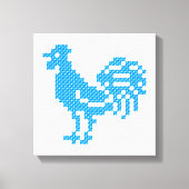 Toile Blue Rooster (Recto)