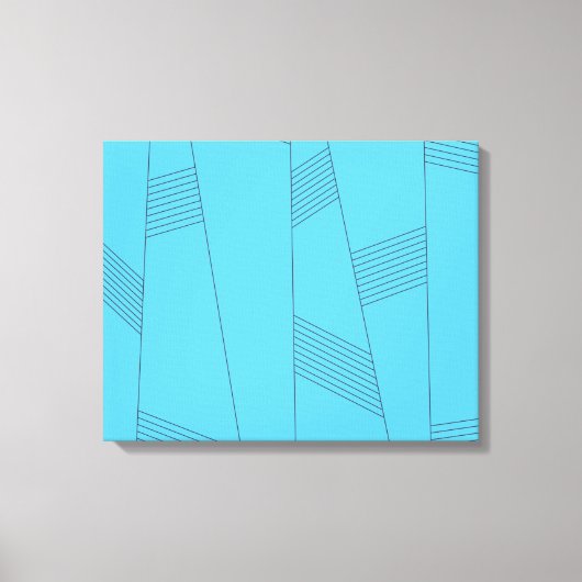 Toile Blue, simple, elegant, abstract line pattern (Recto)
