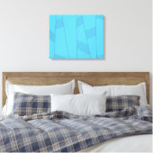 Toile Blue, simple, elegant, abstract line pattern (Insitu(Chambre))