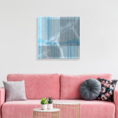 Toile Blue Smoke & Stripes Canvas Art (Insitu(Salon))