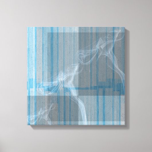 Toile Blue Smoke & Stripes Canvas Art (Recto)