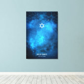 Toile Blue Space Galaxy Bar Mitzvah Se connecter Tableau (Insitu (Plancher de Bois))