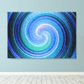 Toile Blue Spiral Abstract (Insitu (Plancher de Bois))