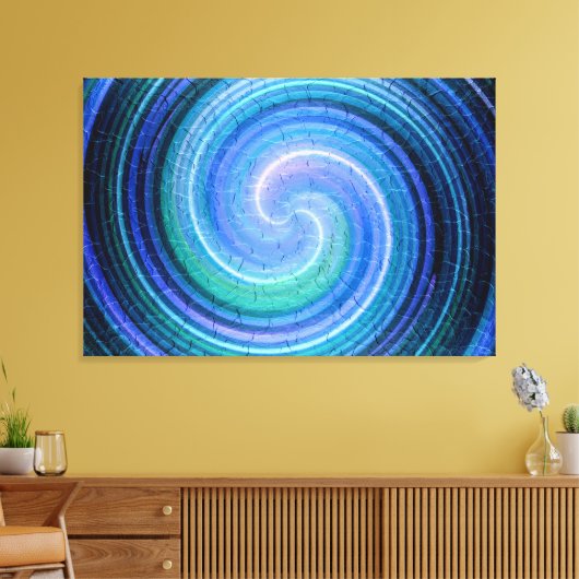 Toile Blue Spiral Abstract (Insitu(Salon))