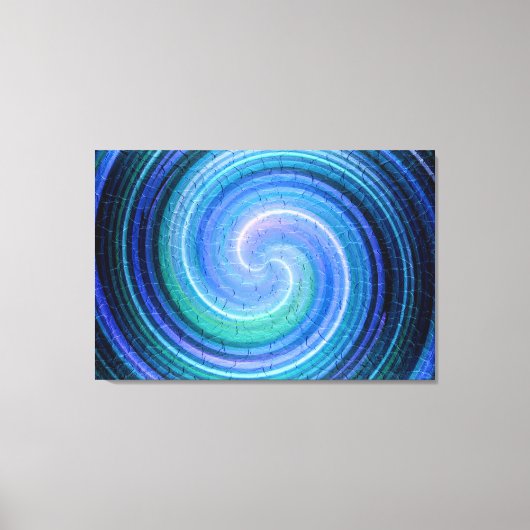 Toile Blue Spiral Abstract (Recto)
