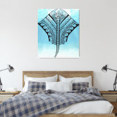 Toile Blue Tribal Stingray (Insitu(Chambre))
