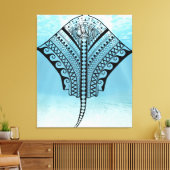 Toile Blue Tribal Stingray (Insitu(Salon))