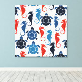 Toile Blue Tropical Ocean Turtle Seahores (Insitu (Plancher de Bois))